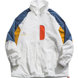 White Varsity Jacket Autumn Preppy Style Multi-Color Coat Jacket Teenagers Outerwear