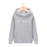 Friends Joey Hoodie Letter Print Men and Women plus Velvet Hooded Pullover