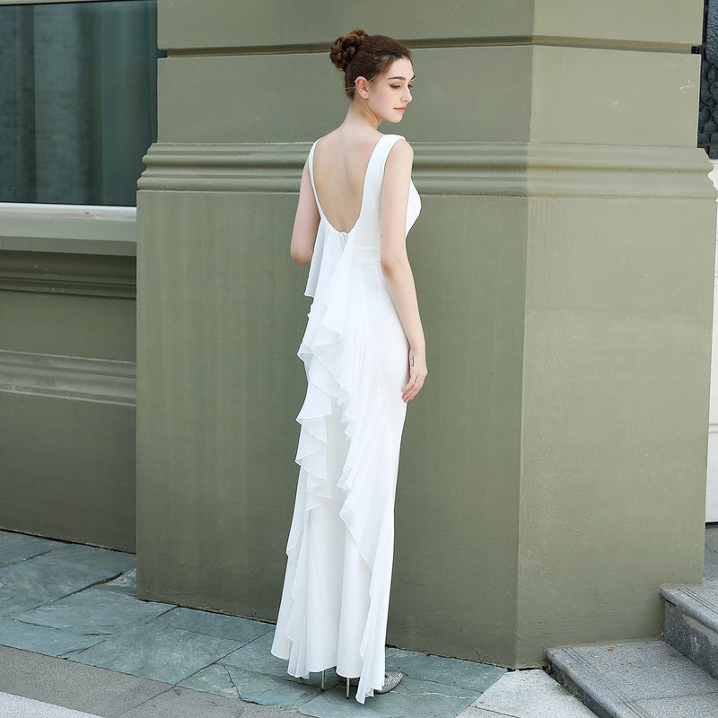 Wedding Guest Dress Bride Long Long Sleeve Red Appreciation Dinner Slim-Fit Fishtail Wedding Dress