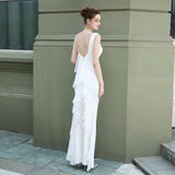 Wedding Guest Dress Bride Long Long Sleeve Red Appreciation Dinner Slim-Fit Fishtail Wedding Dress