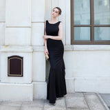 Wedding Guest Dress Bride Long Long Sleeve Red Appreciation Dinner Slim-Fit Fishtail Wedding Dress