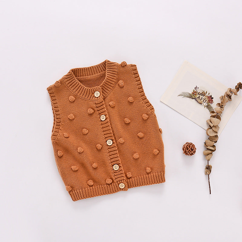 Girl Cardigan Sweaters Sweater Knitted Vest Coat Cardigan