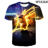 Men and Women Pokemon Pikachu T Shirt 3D Digital Printing round Neck Men's and Women's T-shirt