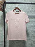 T Shirt Balmain Spring/Summer Flocking Letters All Cotton Short Sleeve T-shirt Couple Style