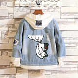 Comic Denim Jacket Men's and Women's Casual Loose Fashion Denim Jacket Autumn Clothing