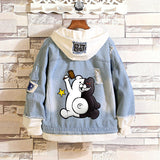 Comic Denim Jacket Men's and Women's Casual Loose Fashion Denim Jacket Autumn Clothing