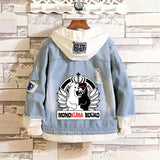 Comic Denim Jacket Men's and Women's Casual Loose Fashion Denim Jacket Autumn Clothing