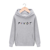 Friends Joey Hoodie Letter Print Men and Women plus Velvet Hooded Pullover