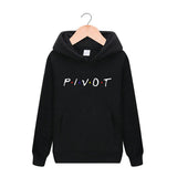 Friends Joey Hoodie Letter Print Men and Women plus Velvet Hooded Pullover