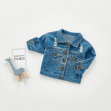 Autumn Tops Spring and Autumn Cartoon Denim Jacket Casual Top