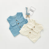 Autumn Tops Denim Vest Coat Children's Vest Loose Top