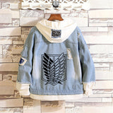 Comic Denim Jacket Men And Women Casual Loose Denim Jacket Anime