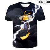 Men and Women Pokemon Pikachu T Shirt 3D Digital Printing round Neck Men's and Women's T-shirt