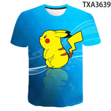 Men and Women Pokemon Pikachu T Shirt 3D Digital Printing round Neck Men's and Women's T-shirt