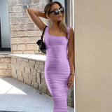 Victoria Beckham Dresses Autumn And Winter Solid Color Sleeveless Slim Fit
