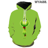 Grinch Hoodie 3d Printing Fall Pullover Hoodie