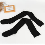 Winter Thick Knit Thigh High Socks Long Stockings Boot Stockings Knitted over the Knee Bunching Socks