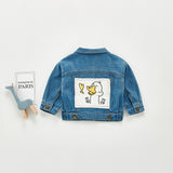 Autumn Tops Spring and Autumn Cartoon Denim Jacket Casual Top