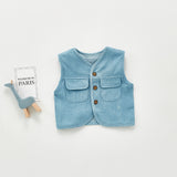 Autumn Tops Denim Vest Coat Children's Vest Loose Top