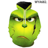 Grinch Hoodie 3d Printing Fall Pullover Hoodie