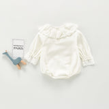 Autumn Rompers Doll Collar Romper Baby Girl Sweet Long Sleeve Triangle Jumpsuit