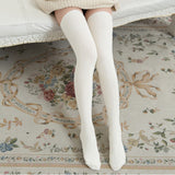 Winter Thick Knit Thigh High Socks Long Stockings Boot Stockings Knitted over the Knee Bunching Socks