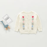 Autumn Tops Spring and Autumn Sweater Knitted Embroidered Coat Top Cardigan