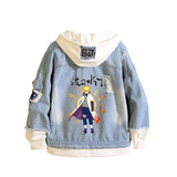 Comic Denim Jacket Women's Denim Jacket Hoodie