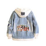 Comic Denim Jacket Women's Denim Jacket Hoodie