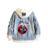 Comic Denim Jacket Women's Denim Jacket Hoodie