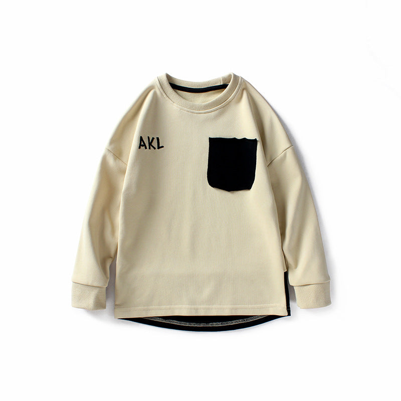 Children Boy Hoodie Autumn Boy Long-Sleeved Sweater T-shirt