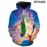 Grinch Hoodie 3d Printing Fall Pullover Hoodie