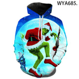 Grinch Hoodie 3d Printing Fall Pullover Hoodie