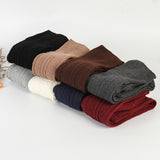 Winter Thick Knit Thigh High Socks Long Stockings Boot Stockings Knitted over the Knee Bunching Socks