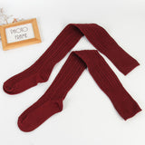 Winter Thick Knit Thigh High Socks Long Stockings Boot Stockings Knitted over the Knee Bunching Socks