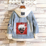 Comic Denim Jacket Men's and Women's Denim Hoodie Coat