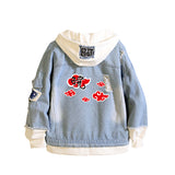 Comic Denim Jacket Men's and Women's Casual Loose Denim