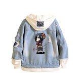 Comic Denim Jacket Women's Denim Jacket Hoodie