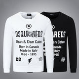 Dsq2 Hoodie DSQ Lian D2 Letter Print Sweatshirt Trendy Men's Autumn and Winter