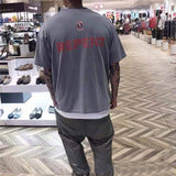 Marilyn Manson T Shirt Lightning Short Sleeve VTG Distressed Fog Loose T-shirt