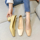 Nude Strappy Block Heels