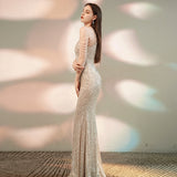 Daisy Buchanan Dress Women'S Tassel Sequins Slim Dress