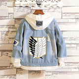 Comic Denim Jacket Men And Women Casual Loose Denim Jacket Anime