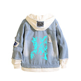 Comic Denim Jacket Women's Denim Jacket Hoodie