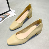 Nude Strappy Block Heels