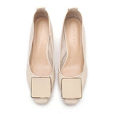 Nude Strappy Block Heels