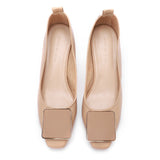 Nude Strappy Block Heels