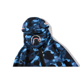 Shark Print Hoodie Men'S Clothing Youth Fashion Brand Camouflage Shark Print