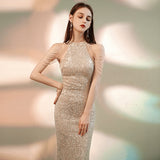 Daisy Buchanan Dress Women'S Tassel Sequins Slim Dress