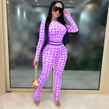 See through Pants Suit Fashion Sexy Nightclub Mesh See-through One-Piece